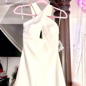 NWT Cutout Cross Over Halter Mini Dress